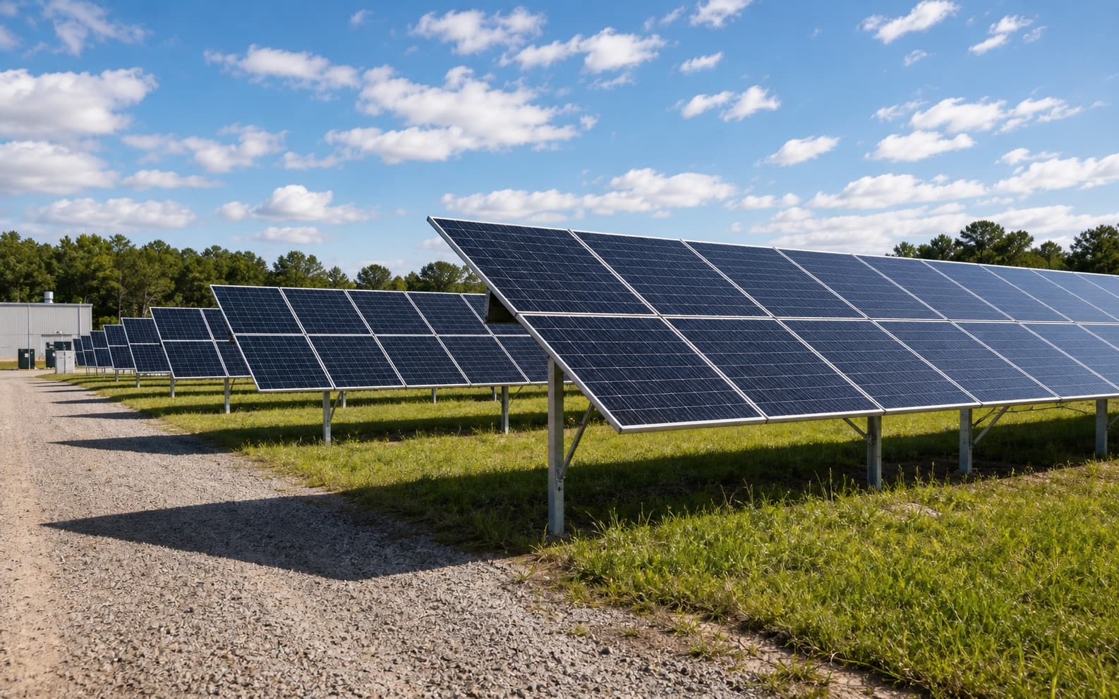 Ground-mounted solar array
