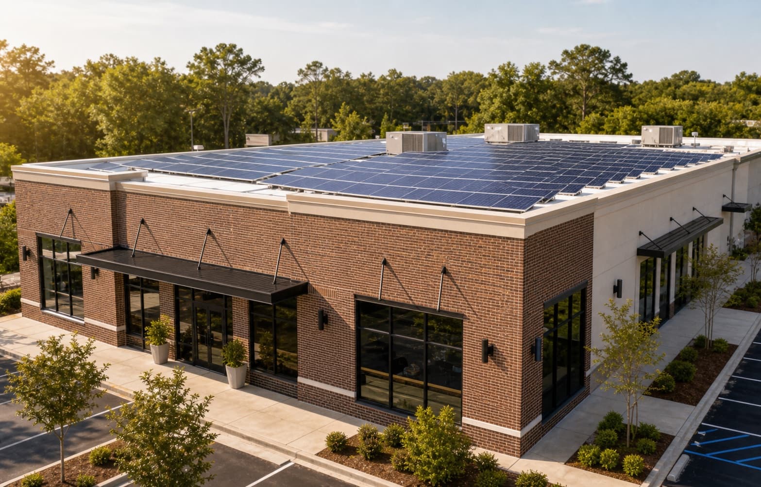 Retail and business building solar installation
