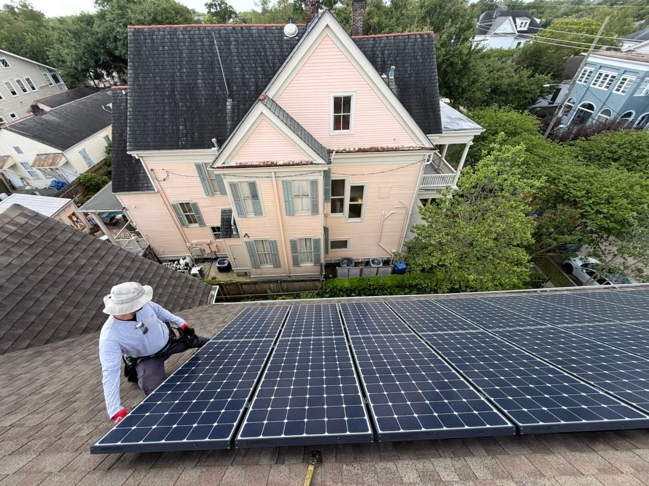 Rooftop solar installation — Nola Solar Energy