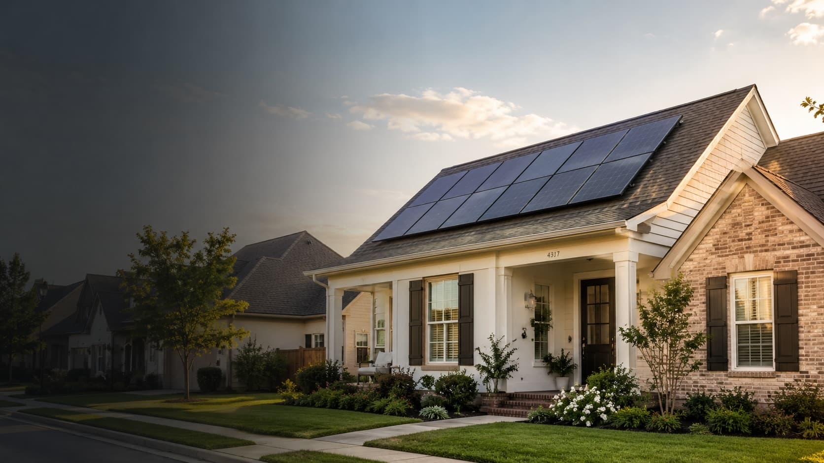 Residential solar installation on a Louisiana home